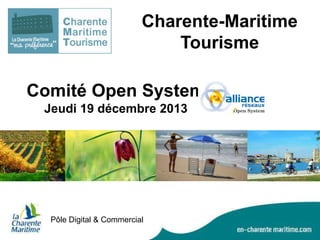 Charente-Maritime
Tourisme
Comité Open System
Jeudi 19 décembre 2013

Pôle Digital & Commercial

 