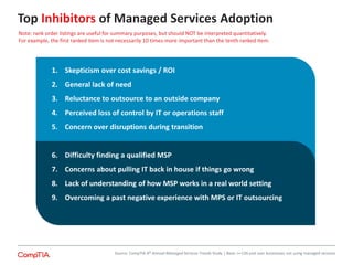 CompTIA 4th Annual Trends in Managed Services | PPTX
