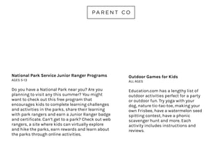 Nature And 

Outdoor Learning Fun

 