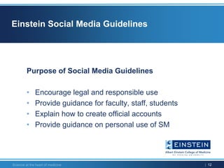Albert Einstein College of Medicine: Navigating Social Media