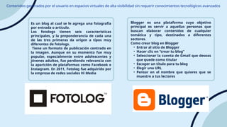 Fotologo Blogger SLIDESHARE-.Redes. Sociales.Elsa.Pinachopptx | PPTX
