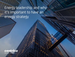 Energy leadership and why
it’s important to have an
energy strategy
 