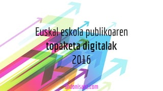Euskal eskola publikoaren
topaketa digitalak
2016
andonisanz.com
 