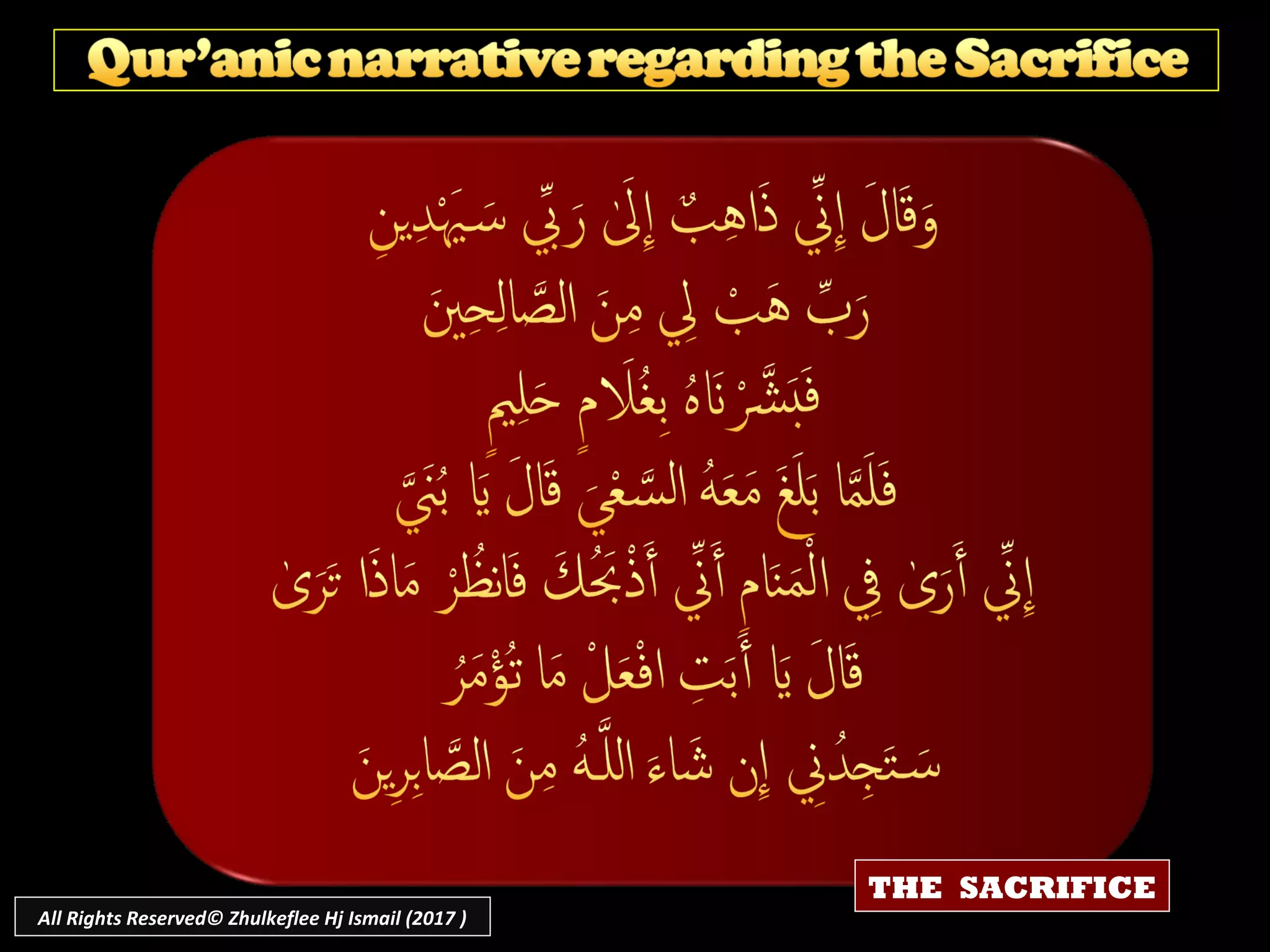 THE SACRIFICE
All Rights Reserved© Zhulkeflee Hj Ismail (2017 )
 