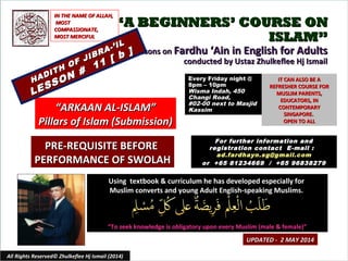 Slideshare] fardh'ain(january-2014-batch)lesson #11b-(arkanul ...