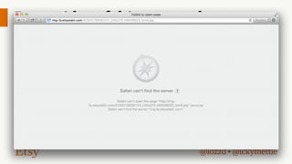 Downsides of this approach
▪ Exposing your test CNAMEs
▪ Especially if hotlinking is a concern

@lozzd • @ickymettle

 