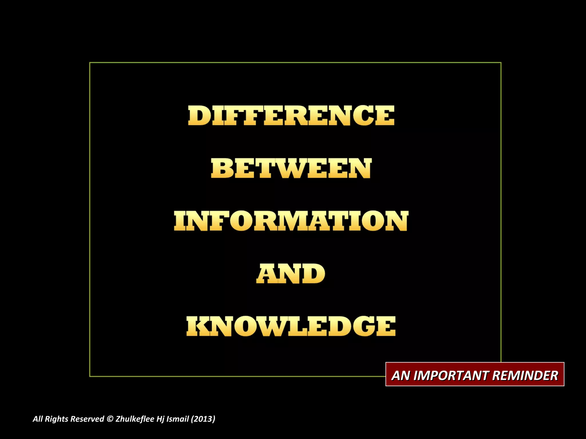 AN IMPORTANT REMINDER

All Rights Reserved © Zhulkeflee Hj Ismail (2013)
                                                )
 