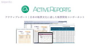 アクティブレポート | 日本の帳票文化に適した帳票開発コンポーネント
 