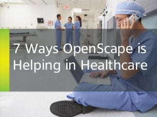 7 Ways OpenScape is
Helping in Healthcare
 
