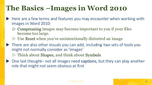 Using Images In Word 2010