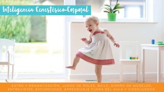 eatro y dramatización, juego de roles, baile, diseño de modelos,
entrevistas, excursiones, aprendizaje fuera del aula y videojuegos.
 