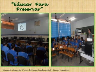 Figura 4. Alunos do 8º Ano do Ensino Fundamental, - Turno: Vespertino. “ Educar  Para Preservar” 