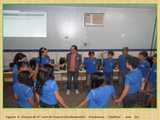 Figura  6. Alunos do 8º ano do Ensino fundamental -  Dinâmica :  Telefone  -  sem  - fio. 