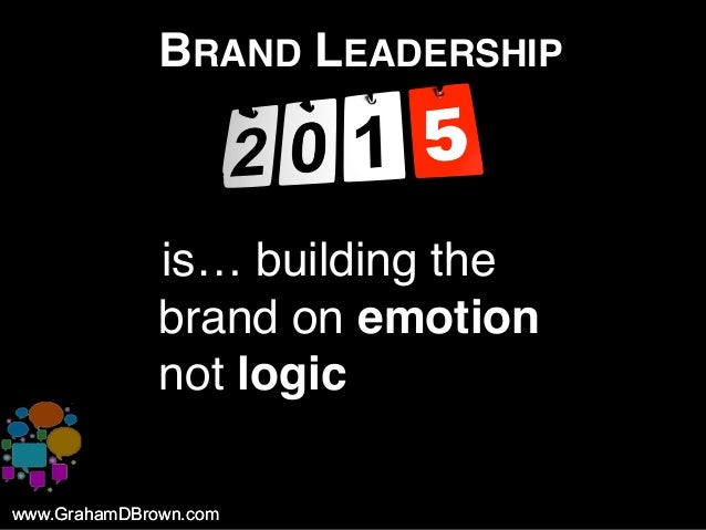 www.GrahamDBrown.comwww.GrahamDBrown.com
BRAND LEADERSHIP
iis… building the
brand on emotion
not logic
 