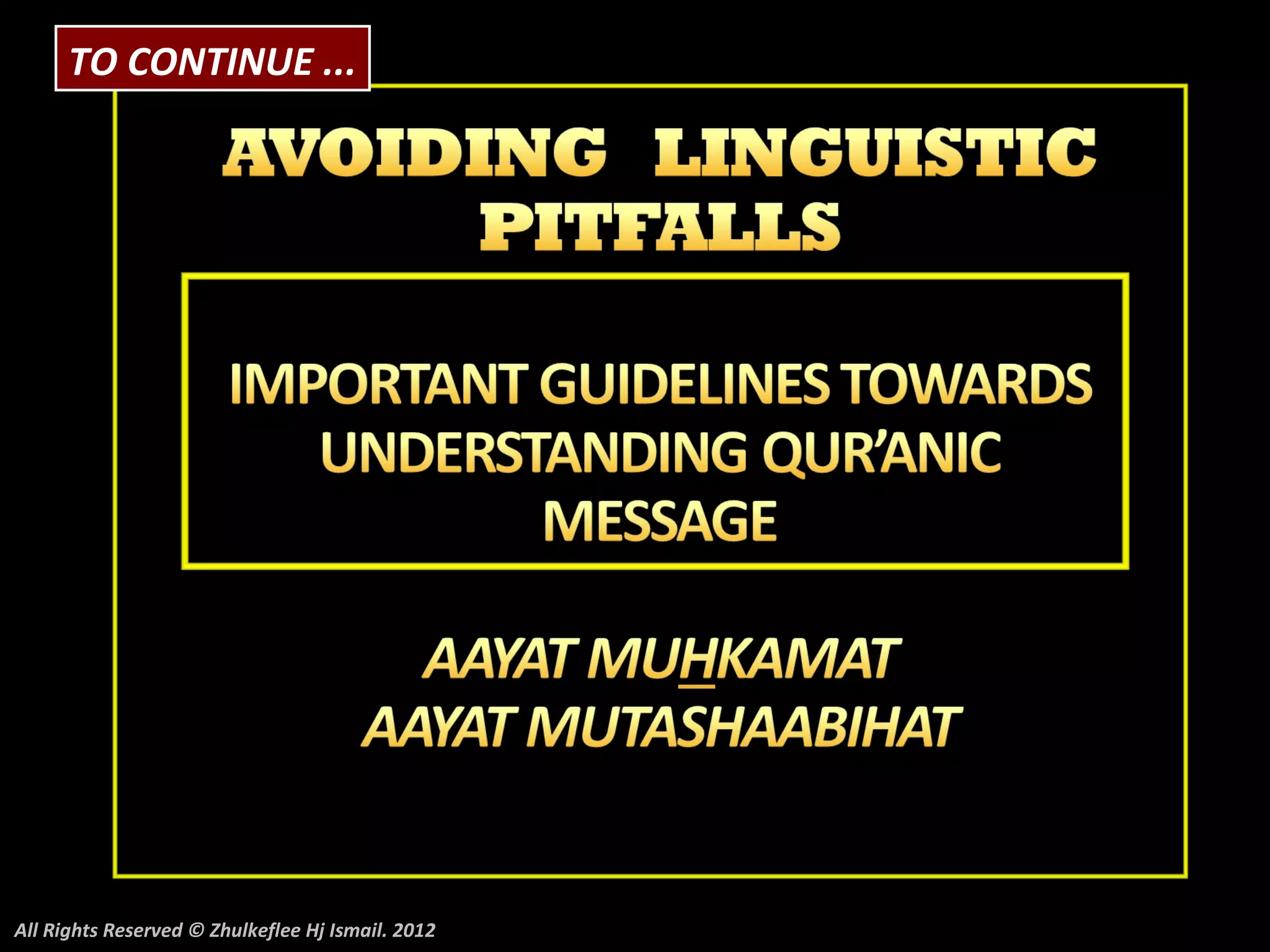 TO CONTINUE ...




All Rights Reserved © Zhulkeflee Hj Ismail. 2012
 