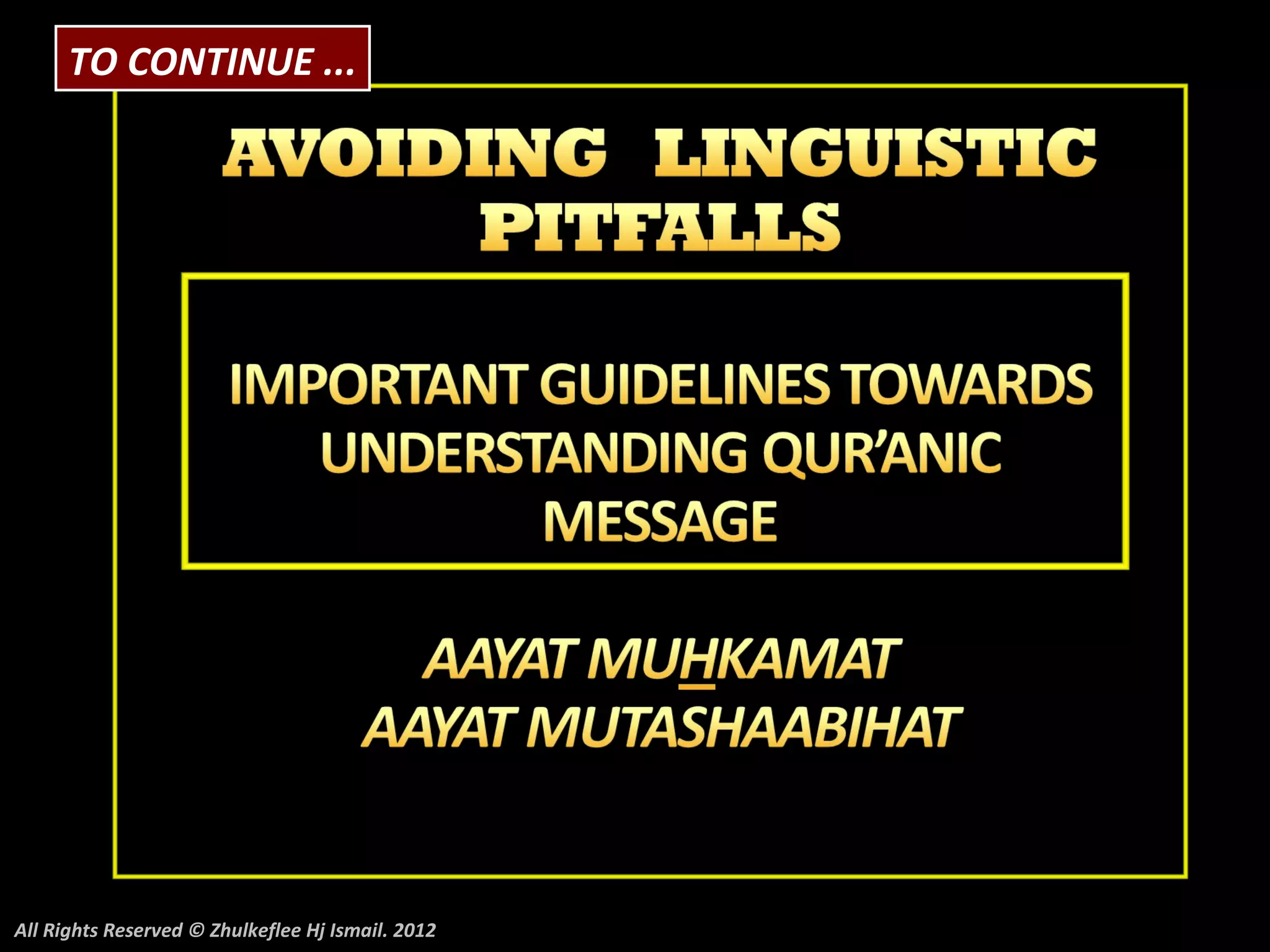 TO CONTINUE ...




All Rights Reserved © Zhulkeflee Hj Ismail. 2012
 