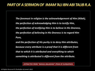 Slideshare Lesson 14 Tauhid Sifat Epilogue 14 July 12