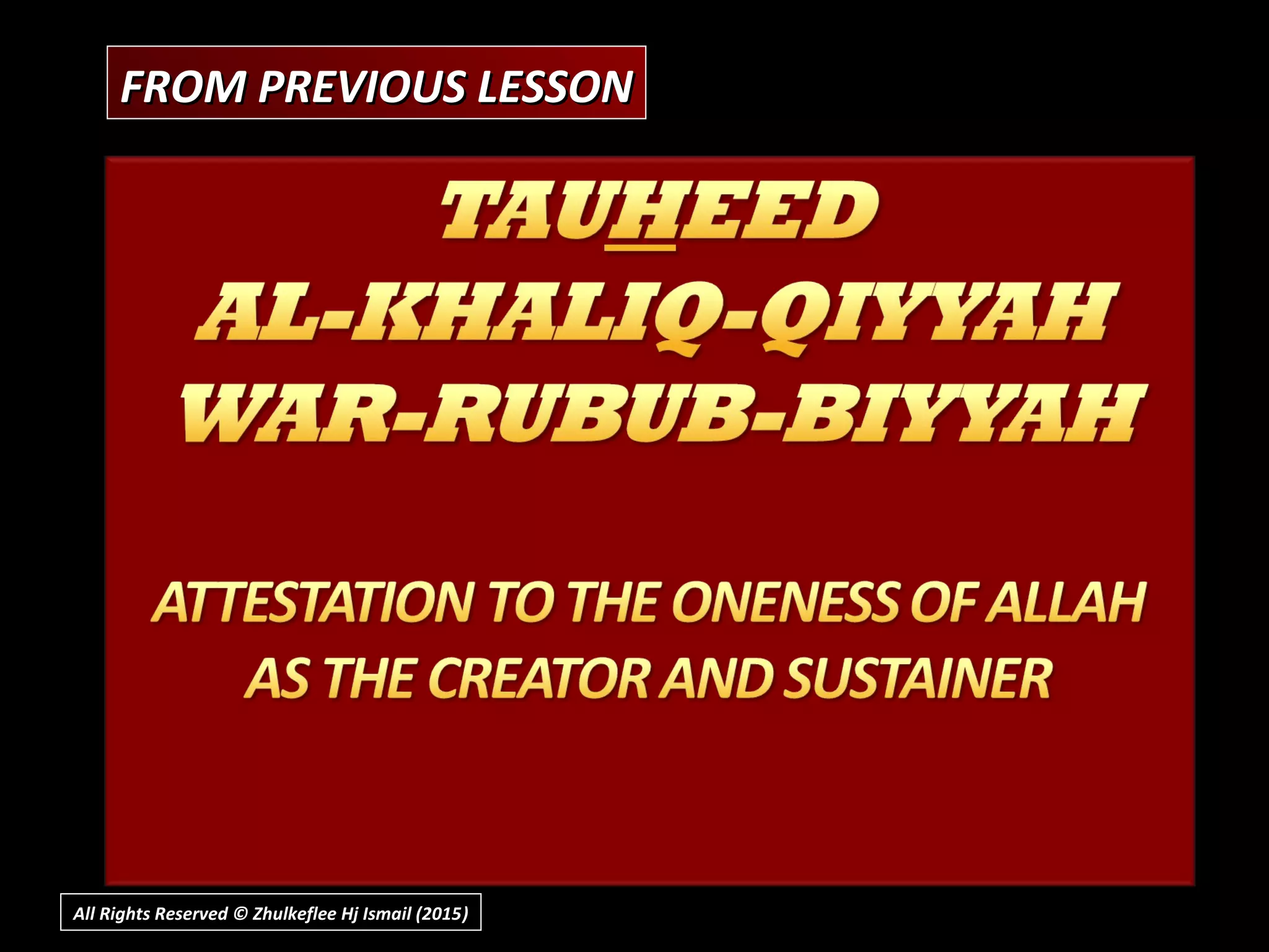 FROM PREVIOUS LESSONFROM PREVIOUS LESSON
All Rights Reserved © Zhulkeflee Hj Ismail (2015))
 