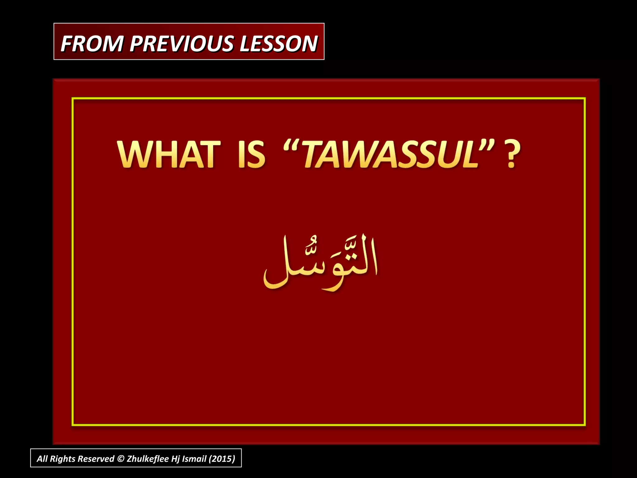 FROM PREVIOUS LESSONFROM PREVIOUS LESSON
All Rights Reserved © Zhulkeflee Hj Ismail (2015))
 