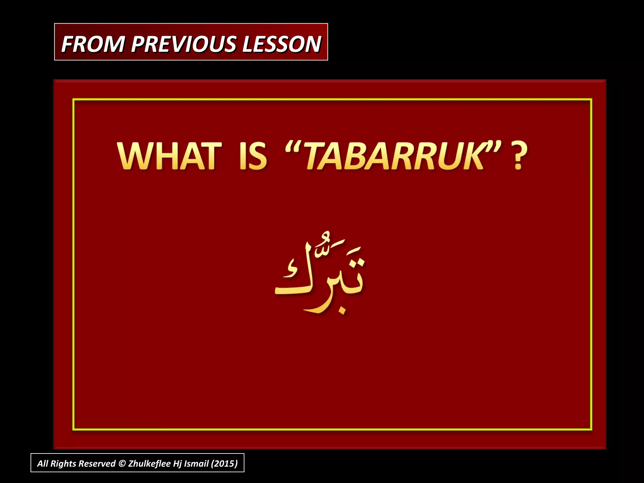 FROM PREVIOUS LESSONFROM PREVIOUS LESSON
All Rights Reserved © Zhulkeflee Hj Ismail (2015))
 