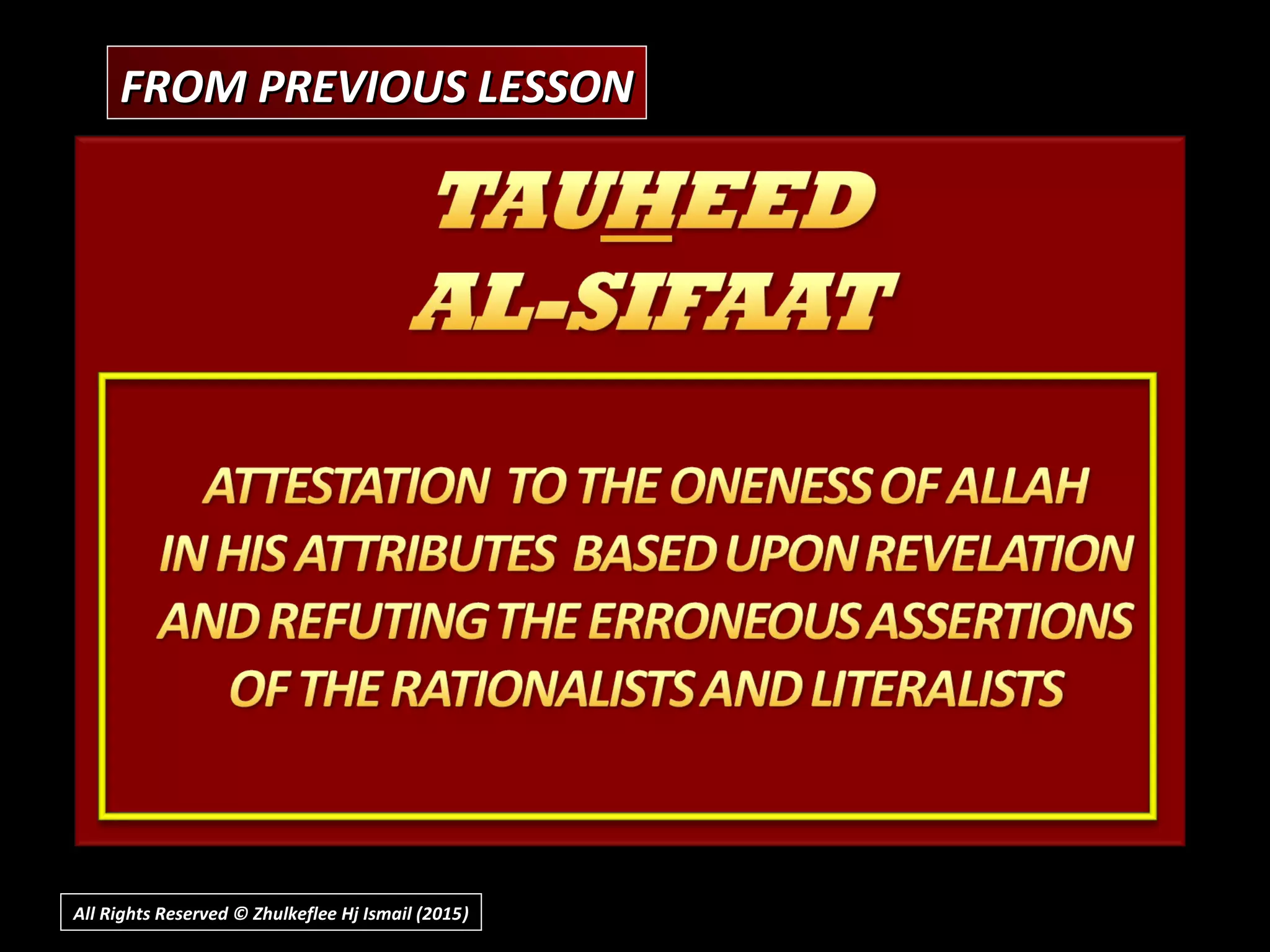 FROM PREVIOUS LESSONFROM PREVIOUS LESSON
All Rights Reserved © Zhulkeflee Hj Ismail (2015))
 