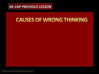 RE-CAP PREVIOUS LESSONRE-CAP PREVIOUS LESSON
All Rights Reserved © Zhulkeflee Hj Ismail (2015))
 