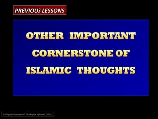 PREVIOUS LESSONSPREVIOUS LESSONS
All Rights Reserved © Zhulkeflee Hj Ismail (2015))
 