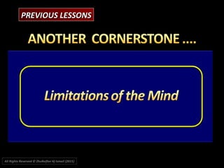 PREVIOUS LESSONSPREVIOUS LESSONS
All Rights Reserved © Zhulkeflee Hj Ismail (2015))
 