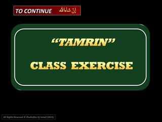 TO CONTINUETO CONTINUE
All Rights Reserved © Zhulkeflee Hj Ismail (2015))
 