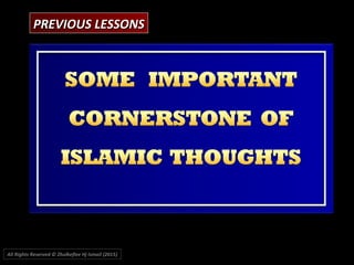 PREVIOUS LESSONSPREVIOUS LESSONS
All Rights Reserved © Zhulkeflee Hj Ismail (2015))
 