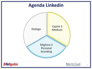 2
Agenda Linkedin
Capire il
Medium
Migliora il
Personal
branding
Dialoga
 