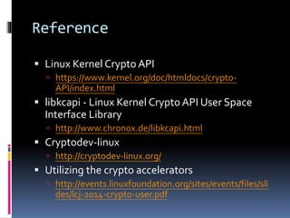 Slideshare - linux crypto | PPT