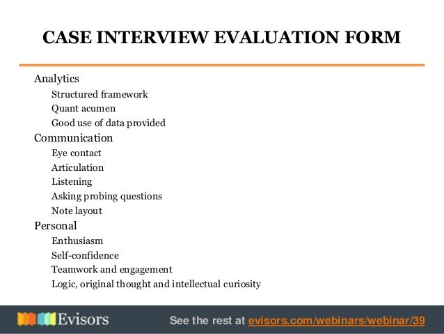 the case interview