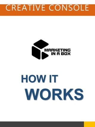 CREATIVE CONSOLE
HOW IT
WORKS
 