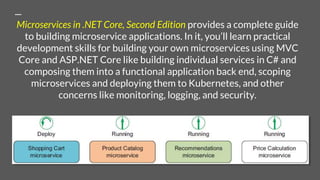 Microservices in .NET Core, Second Edition provides a complete guide
to building microservice applications. In it, you’ll ...