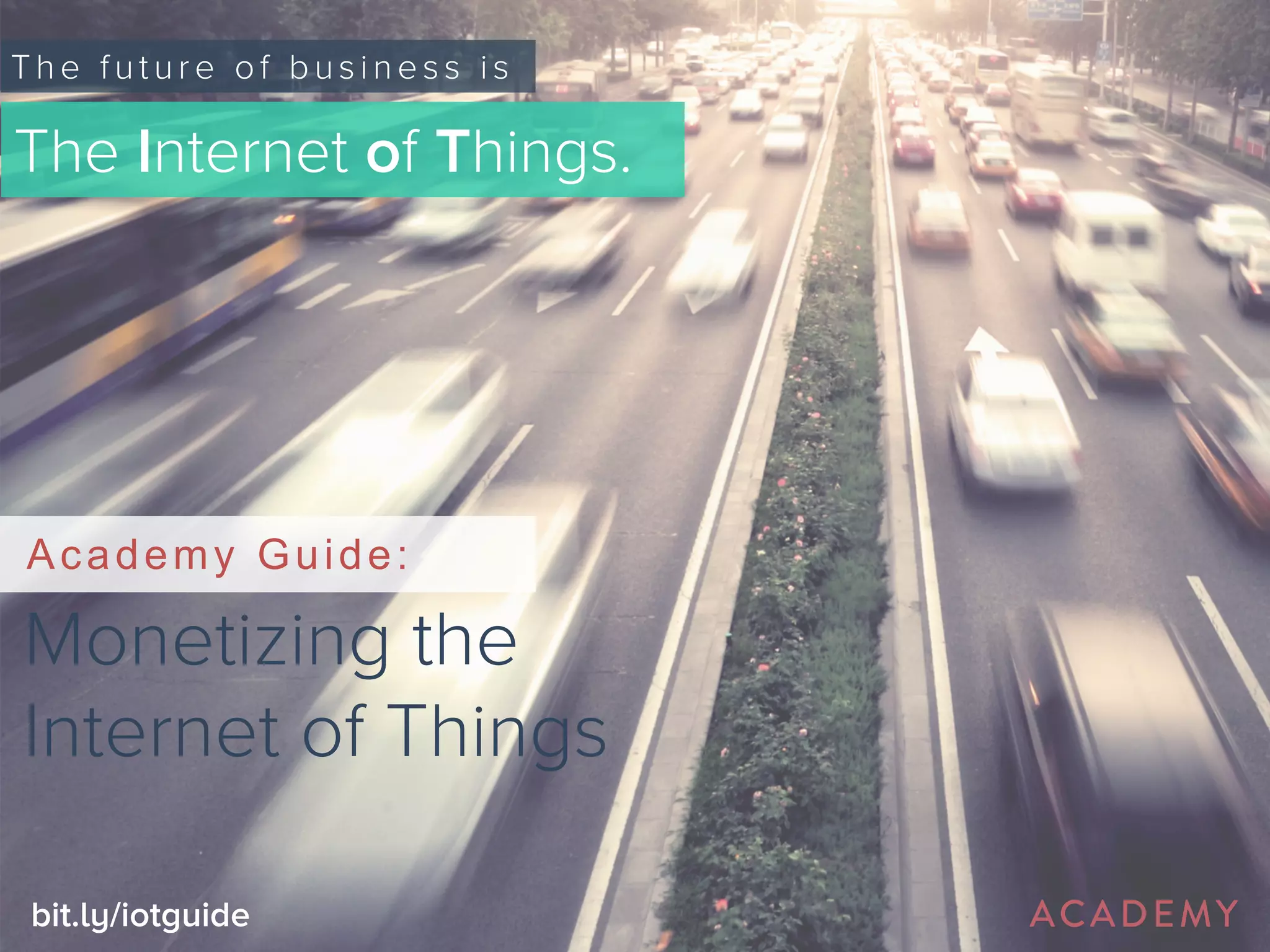 T h e f u t u r e o f b u s i n e s s i s 
The Internet of Things. 
Academy Guide: 
Monetizing the 
Internet of Things 
bit.ly/iotguide 
 