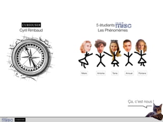 5 étudiants
Cyril Rimbaud            Les Phénomèmes




                Marie   Antoine   Tania   Anouar   Floriane




  ...
