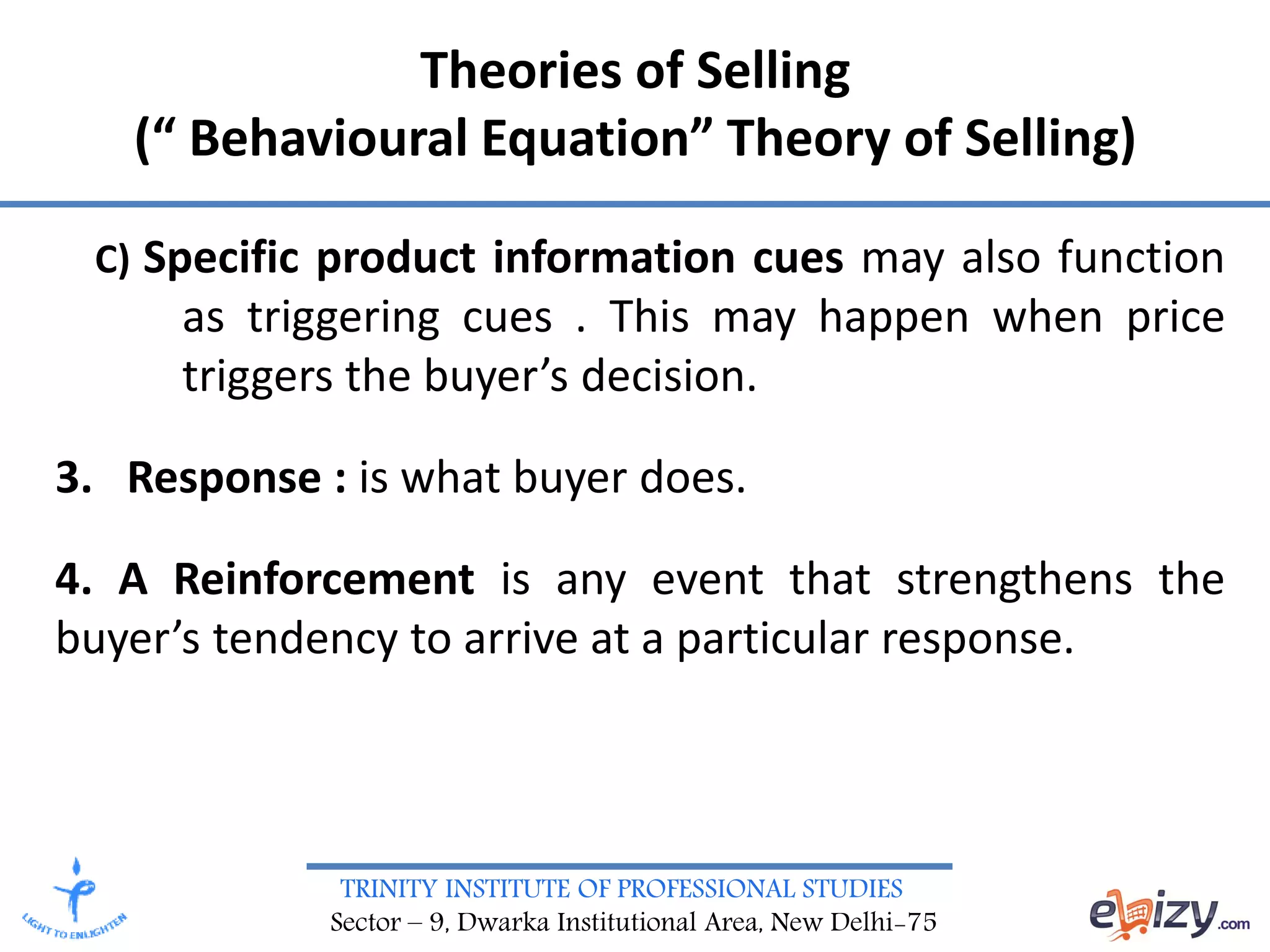 Selling Effect Theories of Selling | PDF