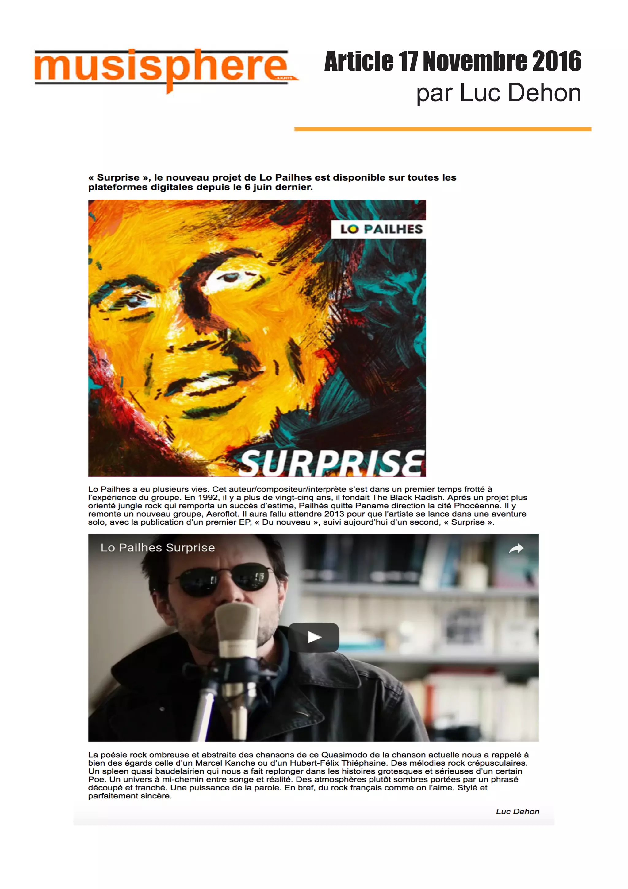 Article 17 Novembre 2016
par Luc Dehon