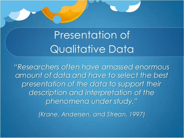 Slideshare Presentation of Qualitative Data