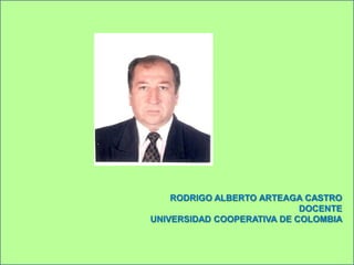 RODRIGO ALBERTO ARTEAGA CASTRO DOCENTE UNIVERSIDAD COOPERATIVA DE COLOMBIA 
