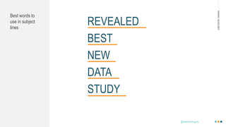 MAKINGHEADLINES
Best words to
use in subject
lines
REVEALED
BEST
NEW
DATA
STUDY
@shannonmcguirk_
 