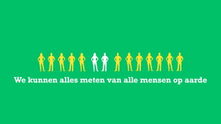 We kunnen alles meten van alle mensen op aarde
 