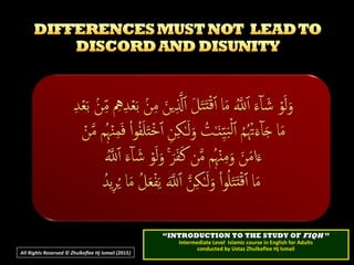 All Rights Reserved © Zhulkeflee Hj Ismail (2015))
““INTRODUCTION TO THE STUDY OFINTRODUCTION TO THE STUDY OF FIQHFIQH ””
Intermediate Level Islamic course in English for AdultsIntermediate Level Islamic course in English for Adults
conducted by Ustaz Zhulkeflee Hj Ismailconducted by Ustaz Zhulkeflee Hj Ismail
 
