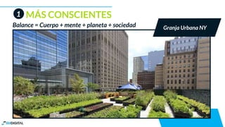 Balance = Cuerpo + mente + planeta + sociedad Granja Urbana NY
MÁS CONSCIENTES1
 
