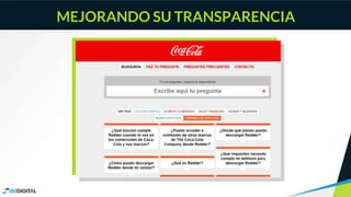 MEJORANDO SU TRANSPARENCIA
 