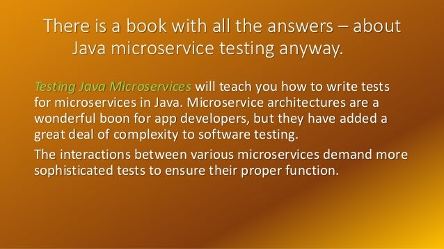 Writing services in java