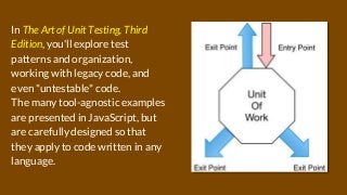 In The Art of Unit Testing, Third
Edition, you'll explore test
patterns and organization,
working with legacy code, and
ev...