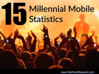 www.TotalYouthResearch.com
Millennial  Mobile  
Statistics15
 