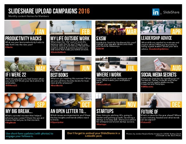 linkedin slideshares upload campaign calendar 2016 calendar theme